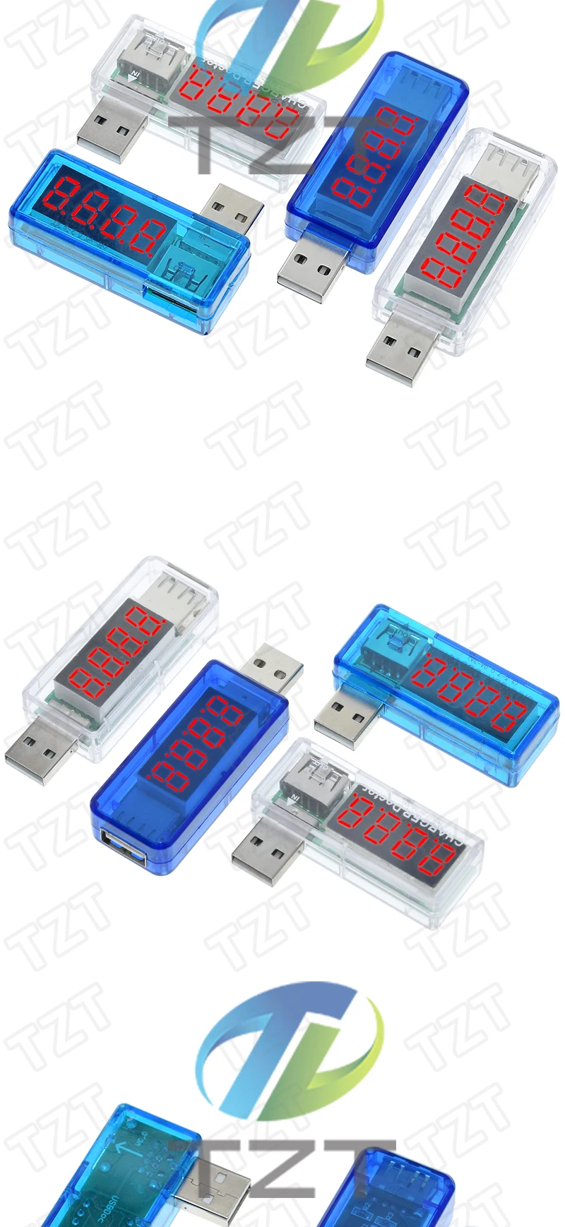 TZT 1/3 Stück Digitaler USB-Mobilstrom-Lade-Strom-Spannungs-Tester Modul Mini USB-Ladegerät-Diagnosegerät – Detail 4