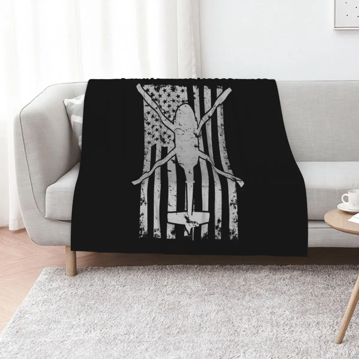 UH-60 Black Hawk Helicopter Vintage Flag Throw Blanket Bed Furrys Blankets For Sofas Large Travel Quilt Blankets