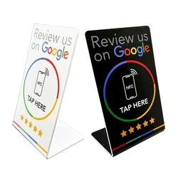 Google Reviews NFC Stand NFC Mobile Phone Tap URL Writing Social Business Review Cards