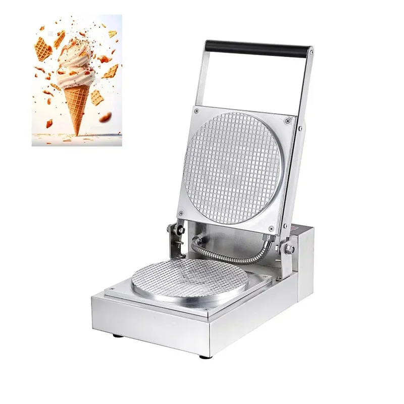 Commercial Italian Gelato Bowl/Cone Maker with Waffle Cone Molds; Customizable Pattern Molds Available