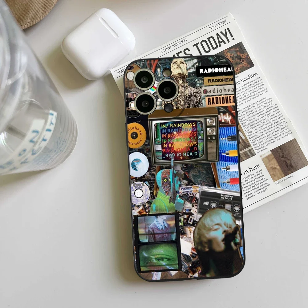 Vintage Fashion Design Radiohead Phone Case FOR IPhone 16 15 14 13 11 12 Pro 8 7 Plus X 13 Pro MAX XR XS MINI Black Covers image 4