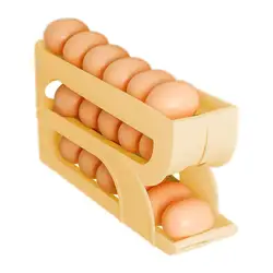 3 Layers Automatic Rolling Egg Holder Rack Fridge Egg Storage Box Container Kitchen Refrigerator Egg Dispenser Fridge Organizer