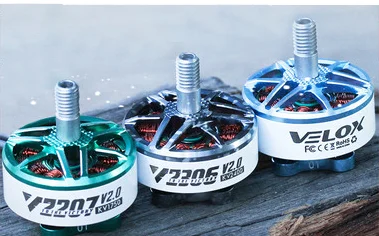 T-motor VELOX V2.0 V2207 V2306 1750KV/1950KV/2550KV V2306 1950KV/2400KV 5 ~ 6S 4-6S 3-4S Motor для FPV гоночного дрона