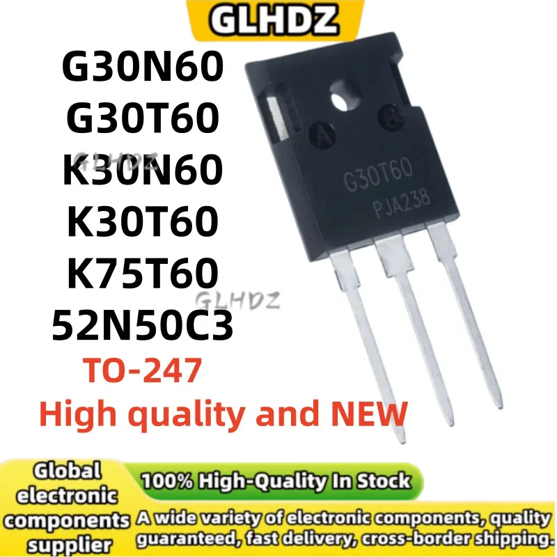 5UNITS/LOT TO-247 G30N60 G30T60 K30N60 K30T60 K75T60 52N50C3 NEW In the warehouse