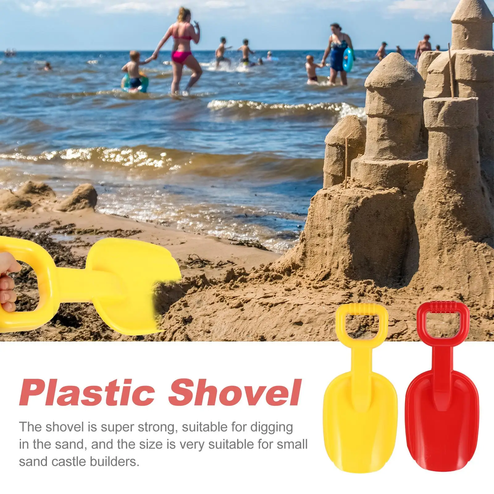 2 ชิ้นชุดของเล่นชายหาดพลั่วทรายเด็กขุดของเล่น Spade พลั่วพลาสติก Parent Child Interaction Premium Beach ของเล่นทราย