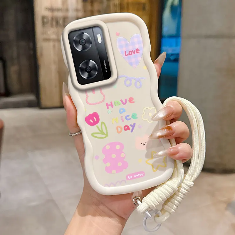 Adatto per OnePlus Nord N20 SE Ha un bel giorno Custodia progettata per l'intrattenimento con flessibile e anti-impronte digitali e cordino