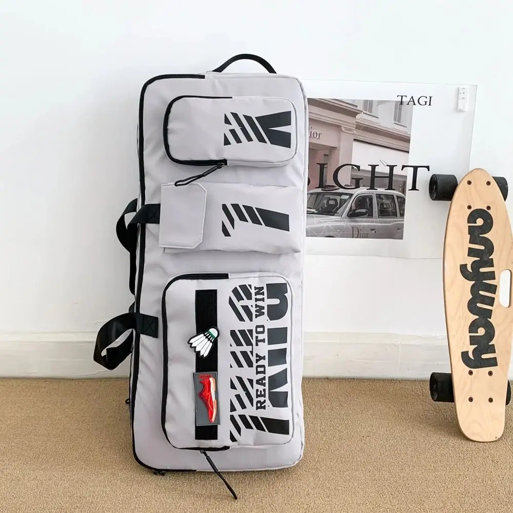 

Large Capacity Badminton Racket Handbag Shoes Compartment Multifunctional Carrying Handbag Waterproof Tennis Shoulder Bag