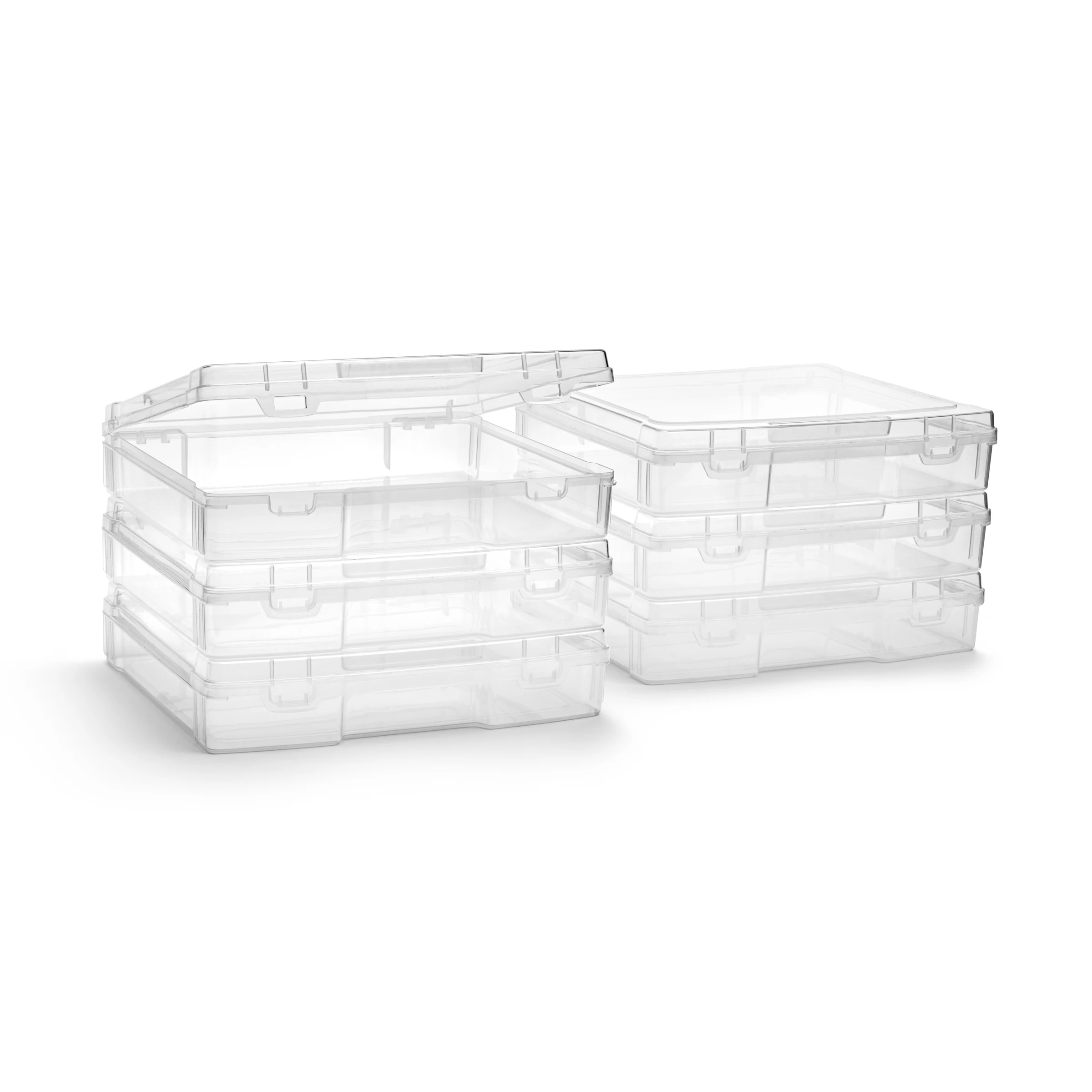 

Clear Stackable Project Case with Snap-Tight Closure for Crafts & Board Games, 6 Pack