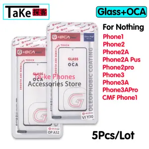 Bilashmart 5 Screen Front Outer Glass With OCA Nothing Phone 1 2 2A Plus 3 3A Pro Outer LCD Display Touch Screen Panel Replacement