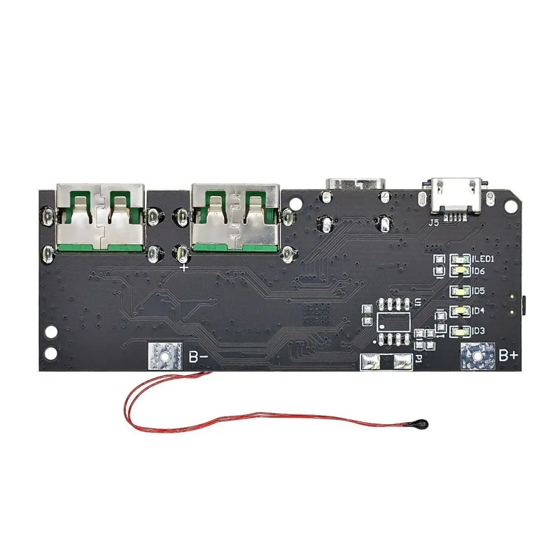 QC4.0 QC3.0 LED مزدوج USB 5 فولت 4.5A 22.5 واط مايكرو/Type-C USB بنك الطاقة المحمول 18650 وحدة شحن درجة الحرارة/حماية الدائرة