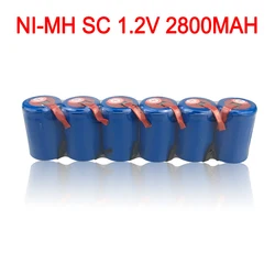 New High Quality 4/5SC SC Sub C Li Po Lithium Battery 1.2V 2800Mah Rechargeable NiMH Battery with Solder Rod