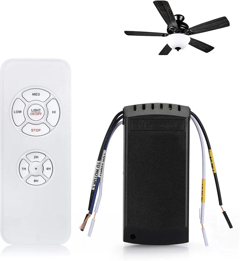 Universal Ceiling Fan Lamp Remote Control Kit 110-240V Timing Wireless Control Switch Adjusted Wind Speed Transmitter Receiver