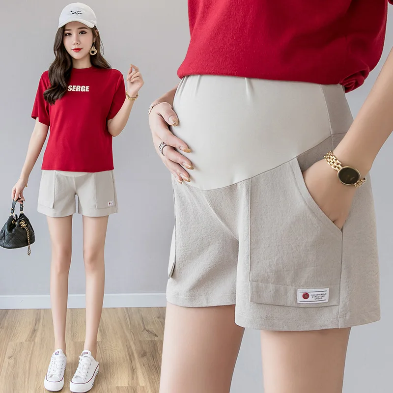 2024 Summer Pregnant Women's Shorts Outer Wear Rest Sports Pregnant Women's Abdomen Support Pants