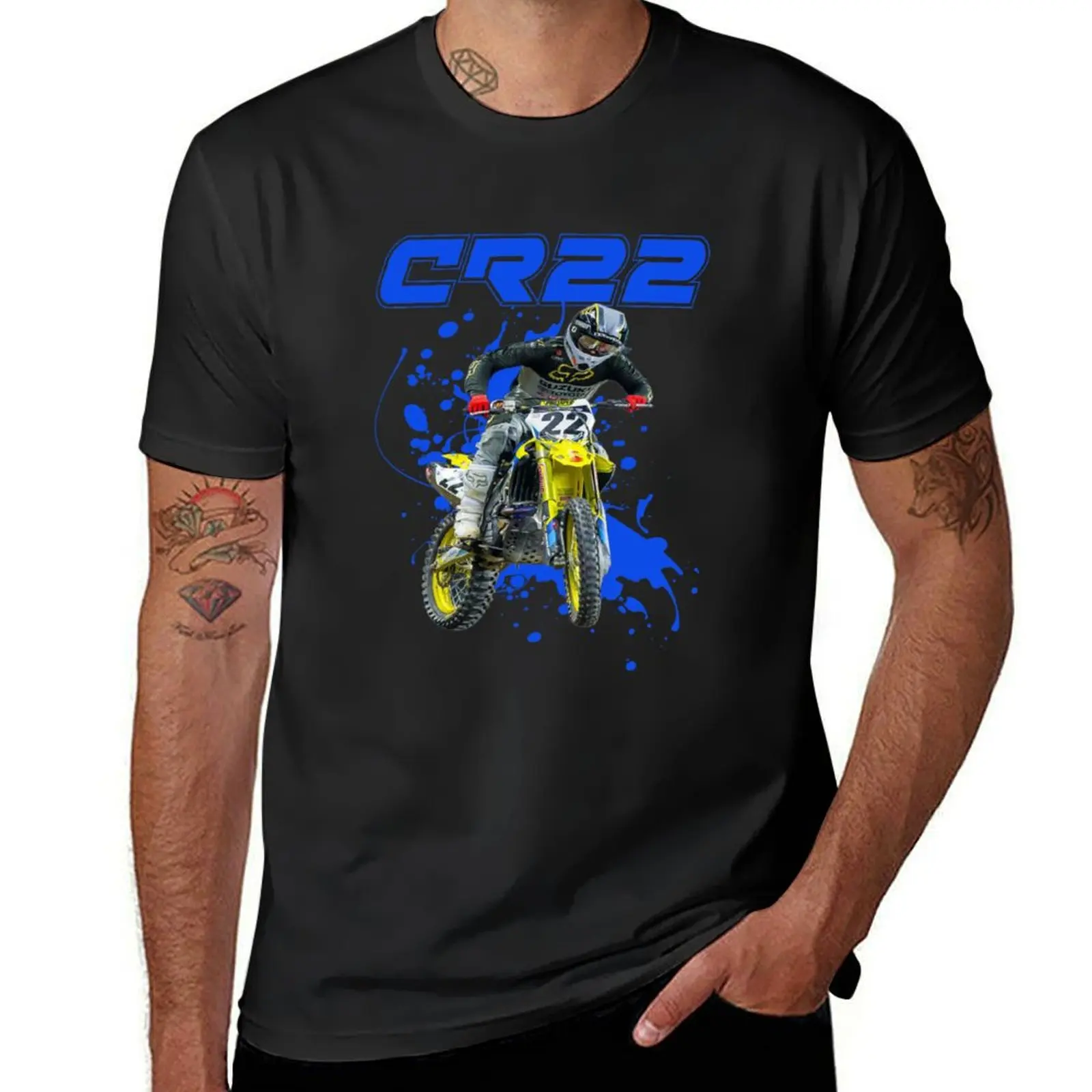 Chad Reed 22 Motocross and Supercross Champion CR22 Dirt Bike Gift Design T-Shirt boys whites Men's clothing