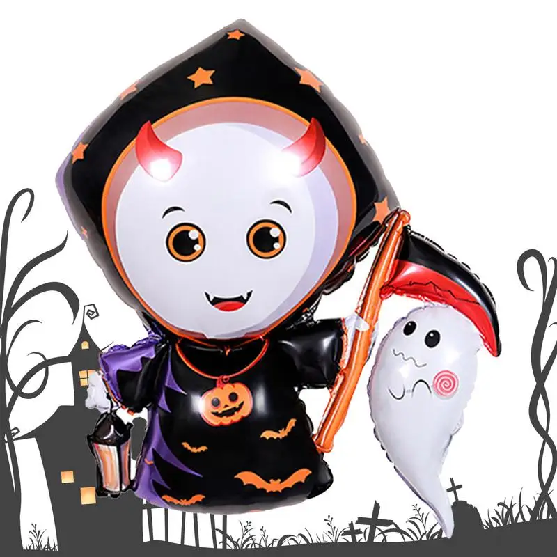 Halloween Ghost Festival Balloon Standing Cartoon Style Guard Elfs Thrilling Horror Aluminum Film Balloon