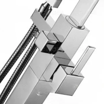 All-copper high-quality chrome-plated freestanding bathtub faucet Floor-to-ceiling bathtub faucet