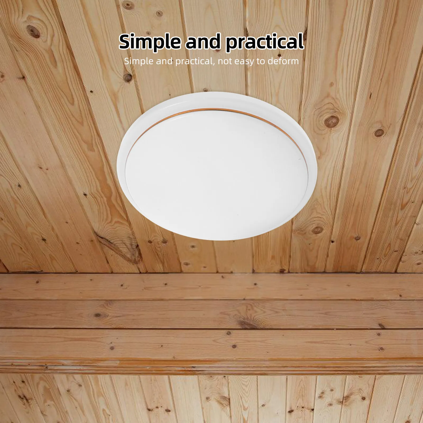 Round Flush Mount Ceiling Light Shade Replacement Diameter 22.7 Cm Plastic Screw on Design for Bedroom Dining Room Living Room