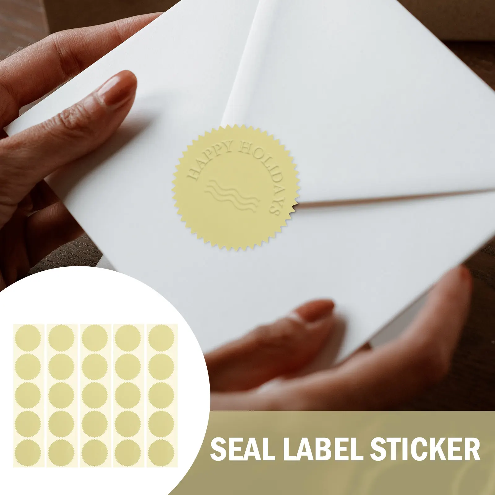 

100Pcs Steel Stamp Seal Stickers Gear Shape for Envelope Certificate Files Document Decoration Stationery Stickers