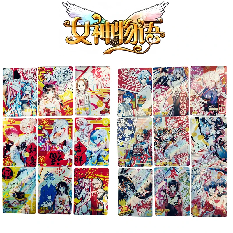 Diy Homemade Goddess Story Anime Rare Card Ram Ram Emilia Raiden Shogun Cartoon Characters Collectible Cards Toys Christmas Gift