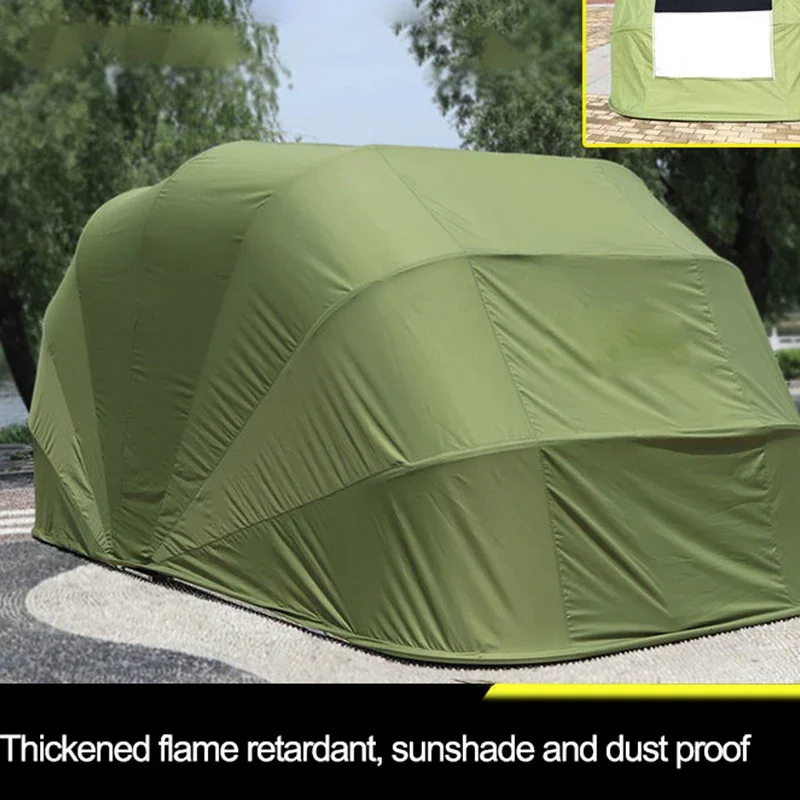 

Semi-Automatic Folding Sunshade Outdoor Flame Retardant Vapor Protective Cover With Ventilation Window For Dust Prevention