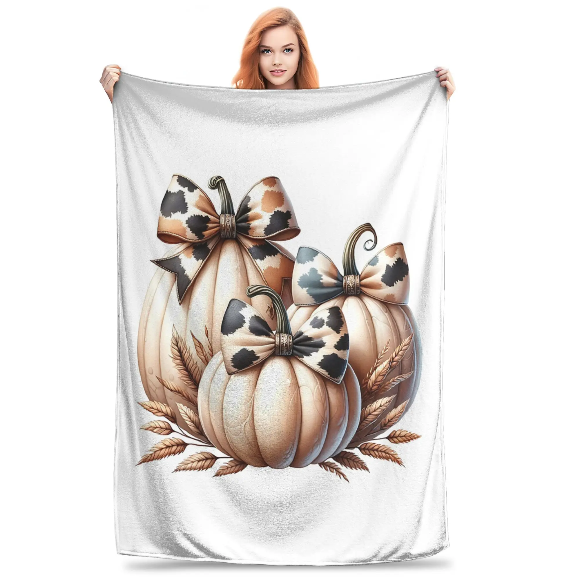 

Вязаные крючком стили в стиле ретро, акварельные одеяла с тыквой на Хэллоуин, флисовое одеяло для дивана, постельные принадлежности, дорожные пледы, покрывало, одеяло