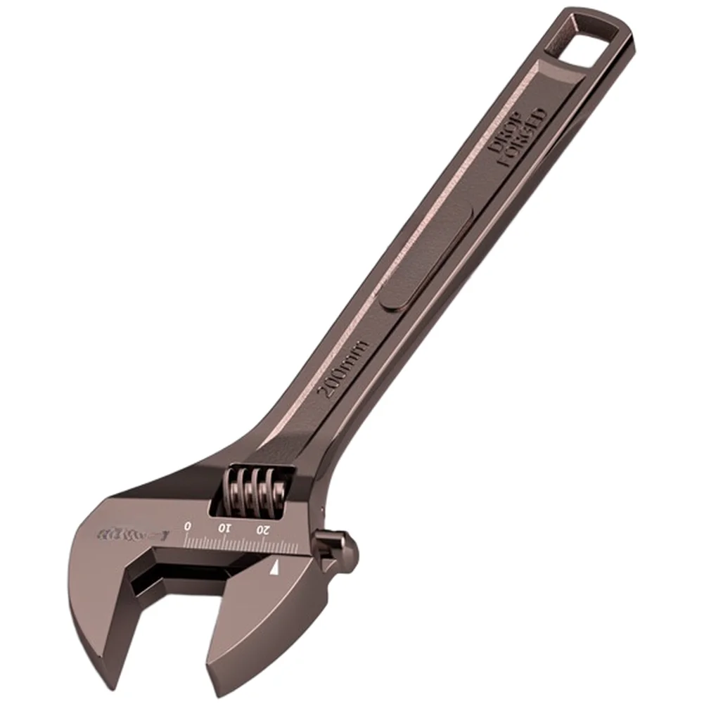 Robust Adjustable Wrench Set Featuring High Carbon Steel Material and Clearly Marked Jaw Positions for Accurate Sizing