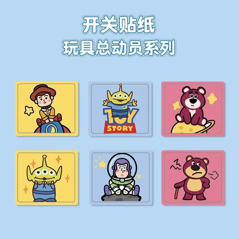 Disney Simple Modern Home Room Cartoon Cute Toy Story Animation Switch Wall Socket Panel Home Decoration Anti-Dirty Sticker