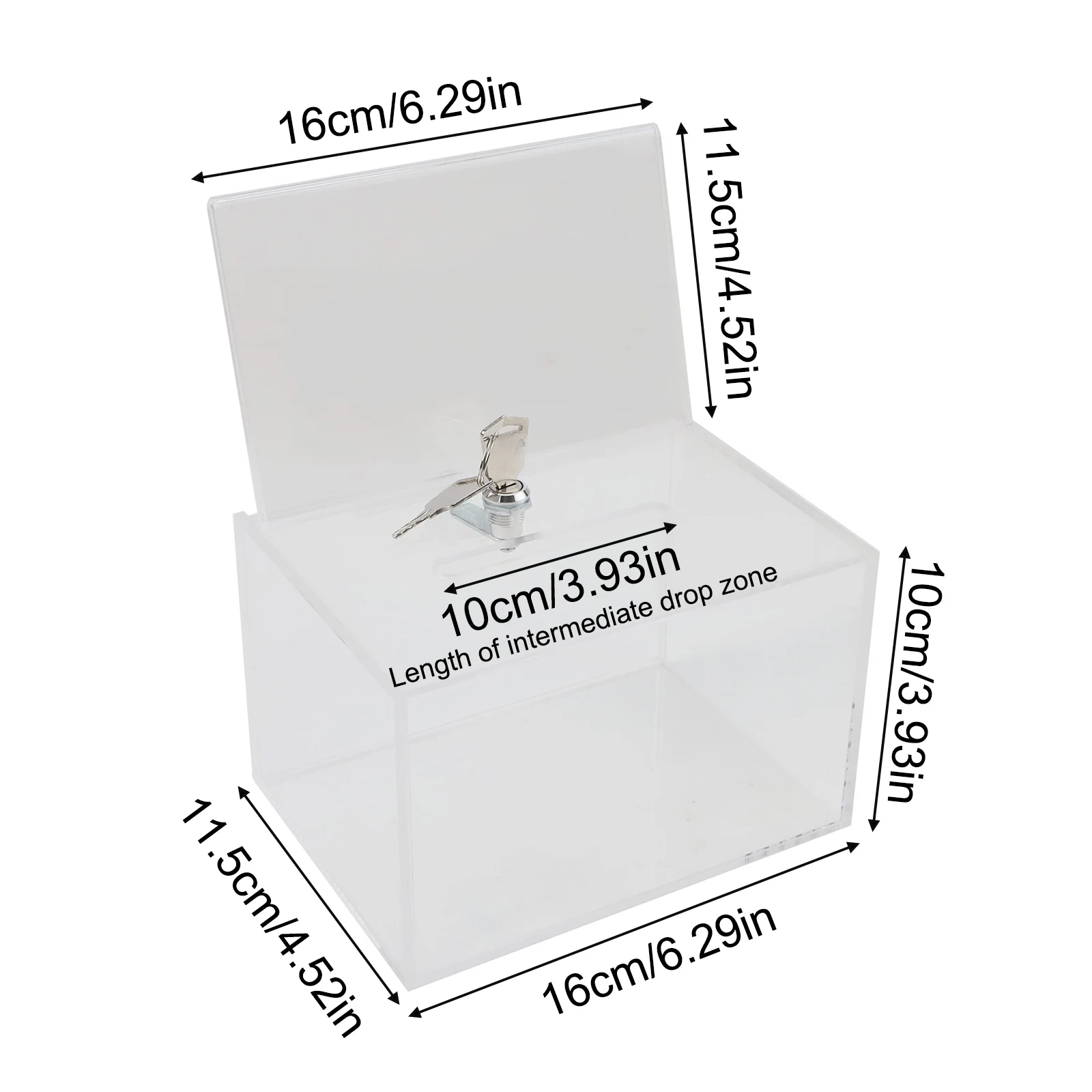 Donation Box With Sign Display Ballot Box Security Ballot Box As Shown Locking Donation Box Suitable For Voting Events
