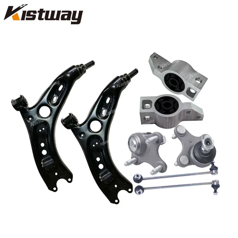 8PCS Front Lower Control Arm For Audi  A3 S3 For VW Beetle Eos Golf GTI Jetta Passat R32 Rabbit 1K0407151BC 1K0407152BC