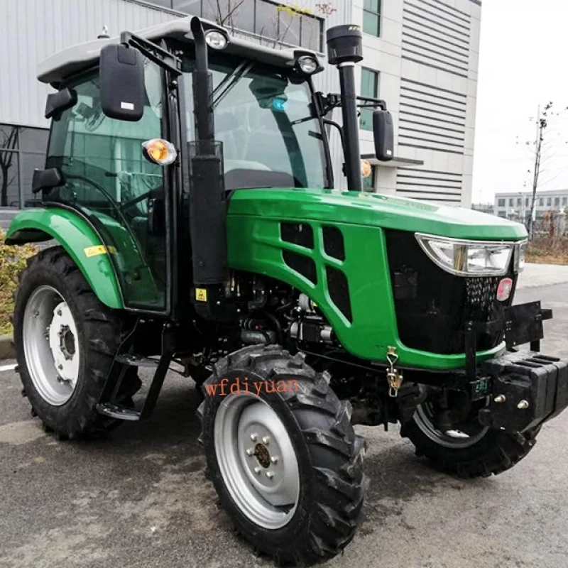 Duradero: Tractor de rueda de huerto de invernadero con marco antideslizante, Mini Tractor 4x4 70HP 4 WD