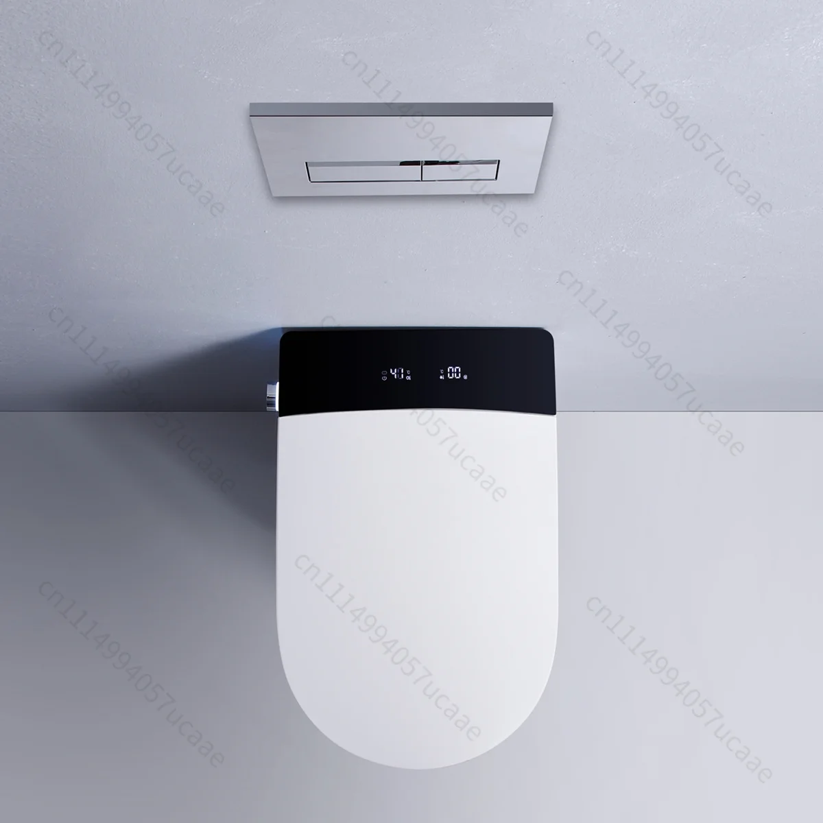Intelligent European Wall Hung Ceramic Smart Toilet Concealed Tank Dual-Flush Gravity Flushing Certified Watermark for Bathroom