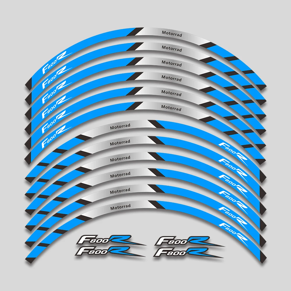 

Reflective Wheel Decals, Waterproof Rim Stripes Stickers Anti-Scratch Motorcycle Rim Decor Accessories For BMW F800R F 800R