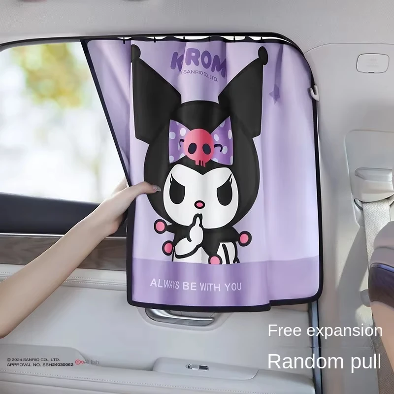 Hello Kitty Car Window Sunshade Sun Protection Heat Insulation Light Blocking Privacy Cartoon Anime Car Accessories Sanrio