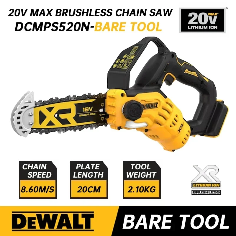 

DEWALT DCMPS520 20V XR Pruning Saw Cordless Electric Chain Saw Woodworking Handheld Pruning Chainsaw Garden Power Tool DCMPS520N