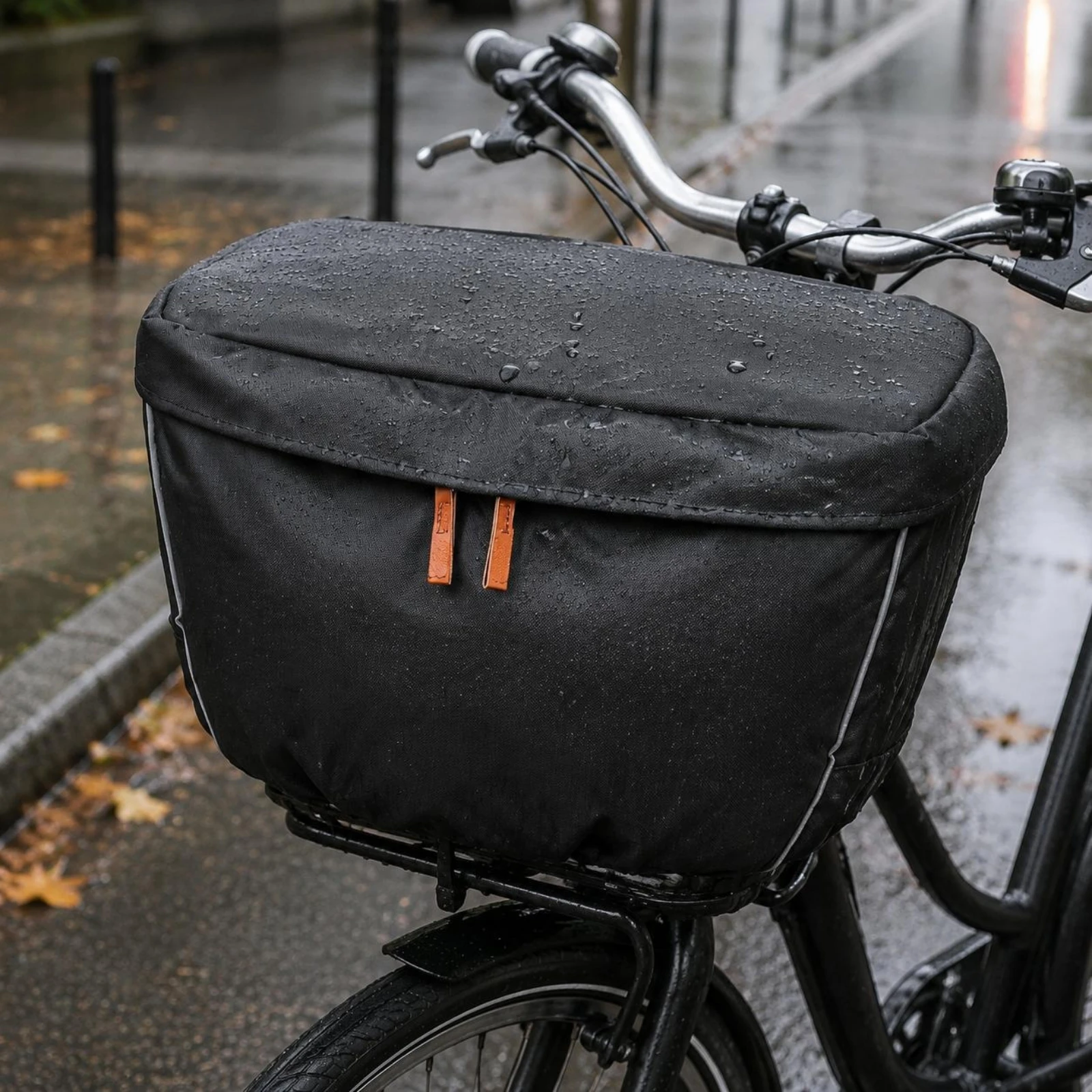 Waterproof Bike Basket Cover Stretchable Two-Wheel Vehicle Basket Rain Guard Bike Rain Cover Easy to Clean Cycling Accessory
