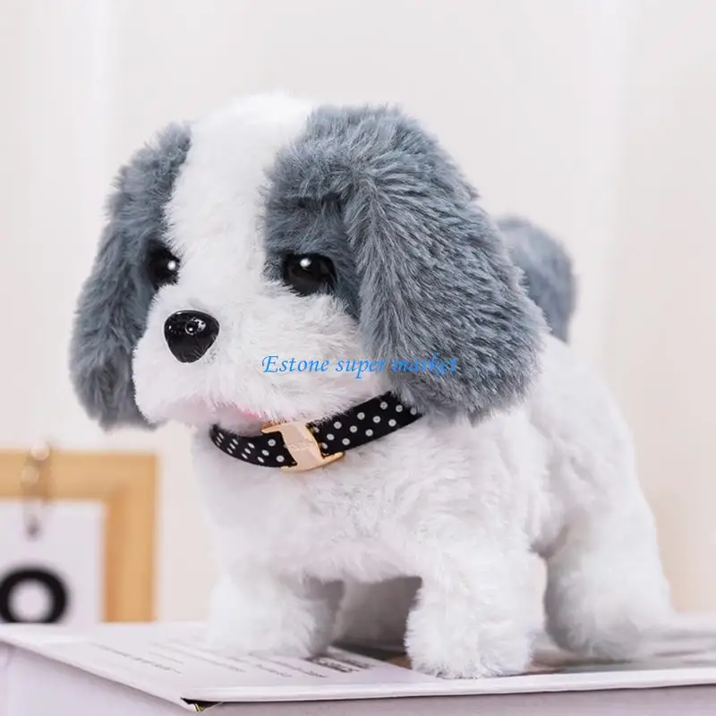 090B świąteczna lalka zabawka szczeniak blat półka akcesoria pokój biurko dekoracje na sofę piękny szczeniak figurka chodząca