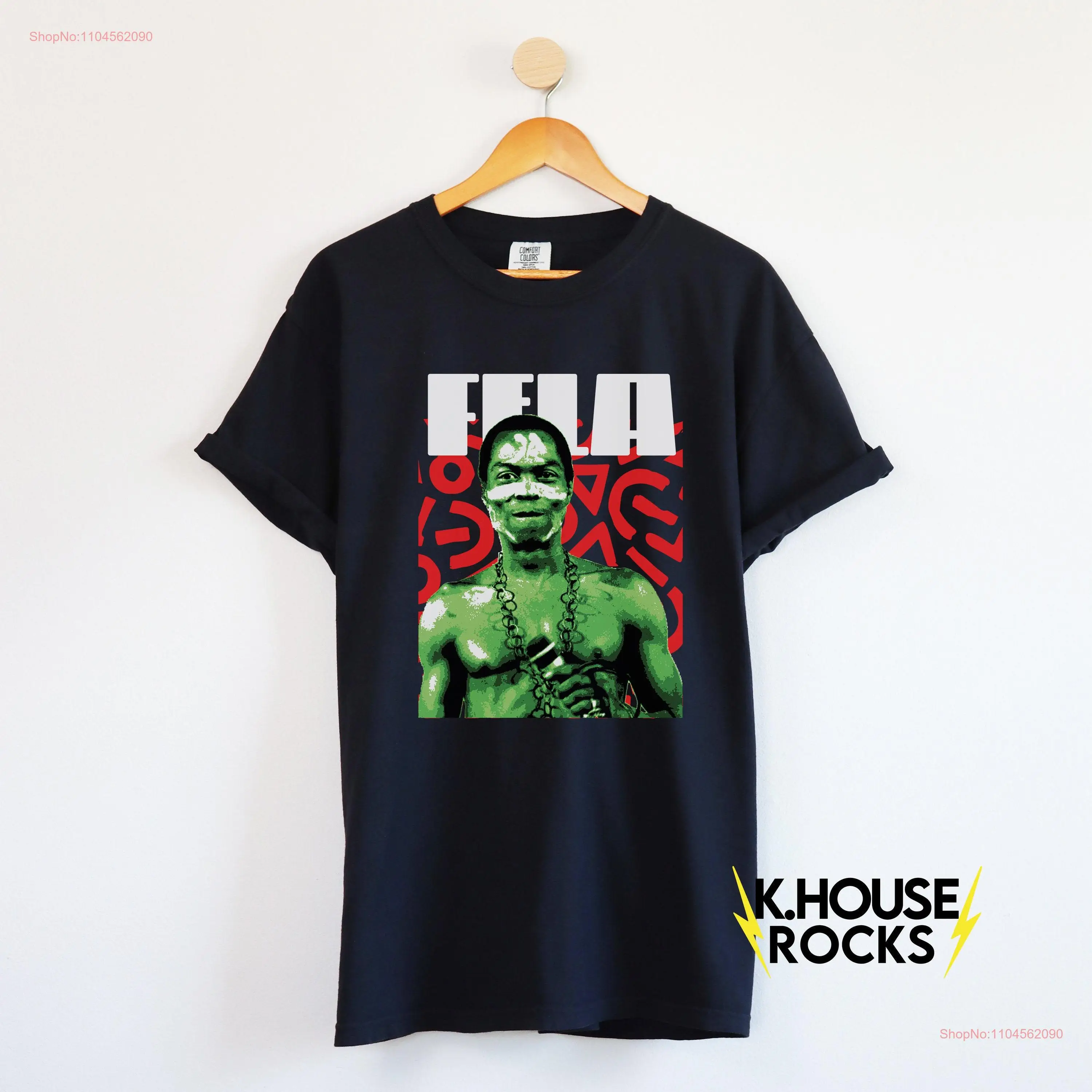 Fela Kuti T Shirt Afrobeat Legend Retro Vintage Music long or short sleeves