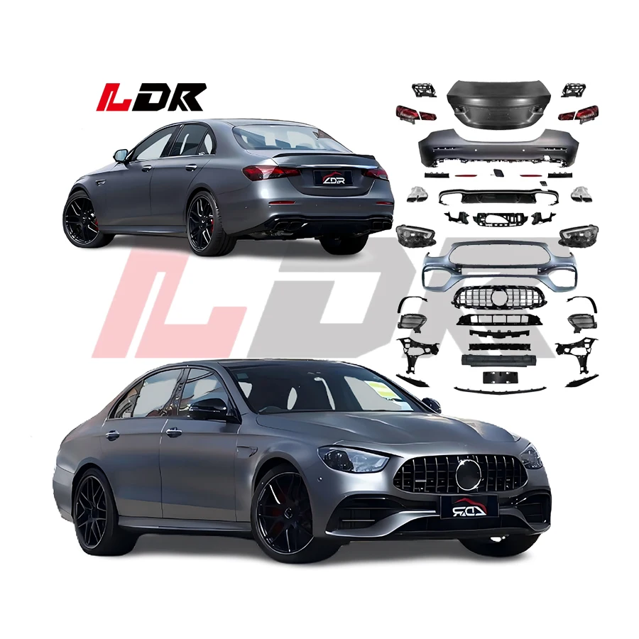 T-Bodykit for E Class 2016-2020 W213 Facelift to 2023 E63 AM-G Kit with High Quality LED Headlight Bumper Parts