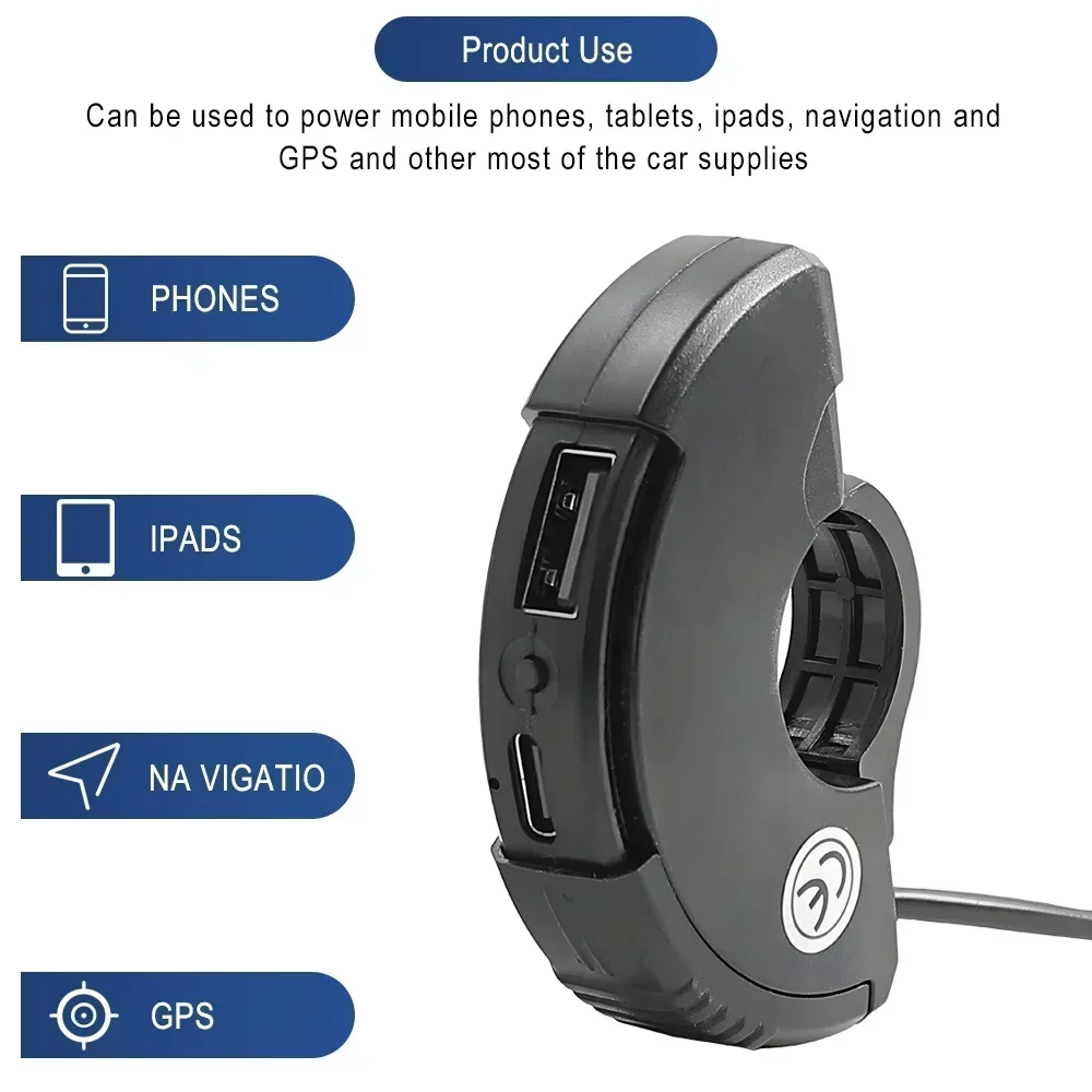 USB-Anschluss, USB Buschse für E-Scooter - Lenker, Telefon-Ladeanschluss für Xiaomi, Ninebot, Universal ..