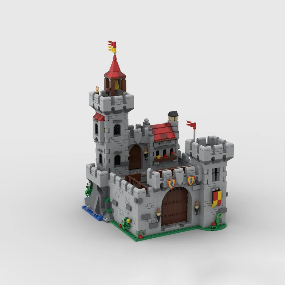 

New 1516 MOC European Medieval Street View Lockside Castle DIY Creative Retro Children's Toy Birthday Gift Building Blocks