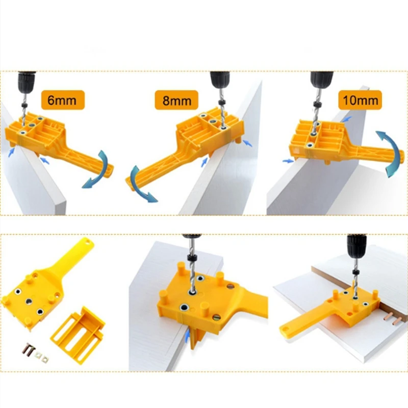 41 PièCes SéRies Kit de Gabarit de Gou kimi de Travail Du Bois à Main Perceuse à Bois Outils de Scie à Trou de Goujonnage pour