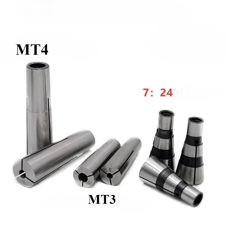 

Цанговый патрон Морзе MT2 MT3 MT4 с резьбой M10 M12 M16, конус конуса, прецизионная пружинная цанга 3 мм-20 мм для фрезерного станка с ЧПУ