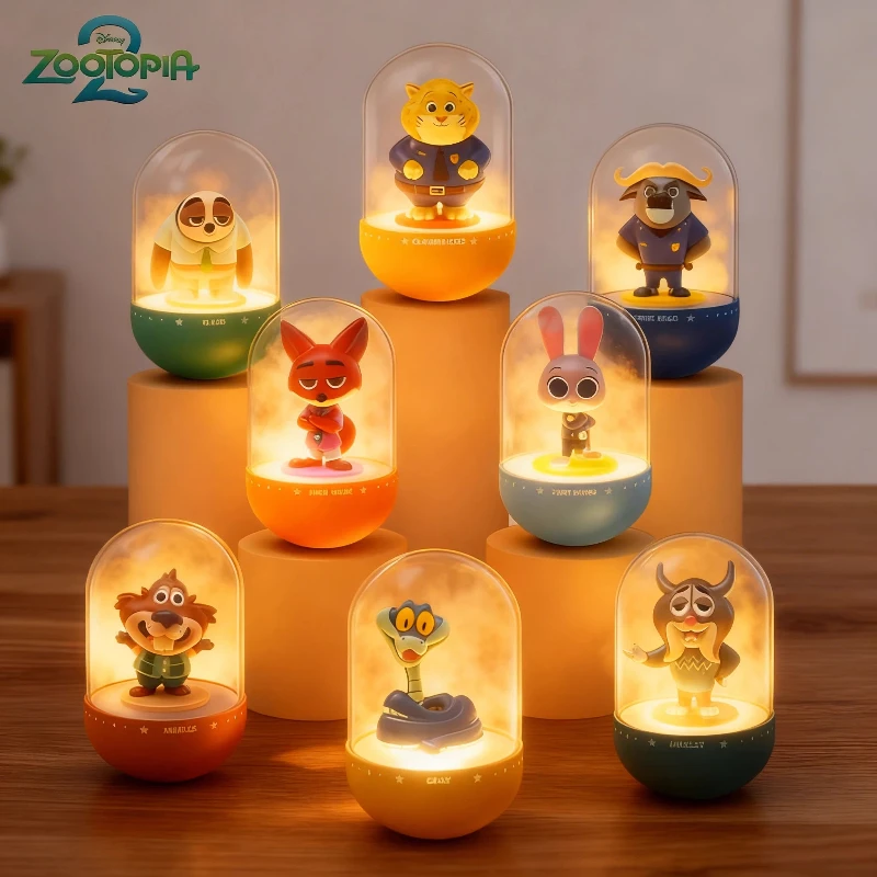 

Zootopia 2, Ник Джуди, ночник, слепая коробка, милая мультяшная аниме-кукла, модная игрушка, светодиодная лампа, декор для спальни, загадочная коробка, подарок-сюрприз