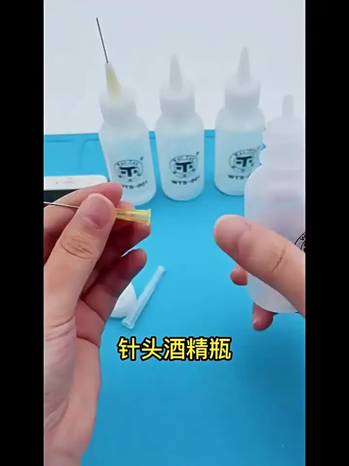 50ml Empty Plastic Liquid Bottle With Needle For Rosin Solder Flux Paste 502 Glue Dispenser Drop For iPhone Repair Tools