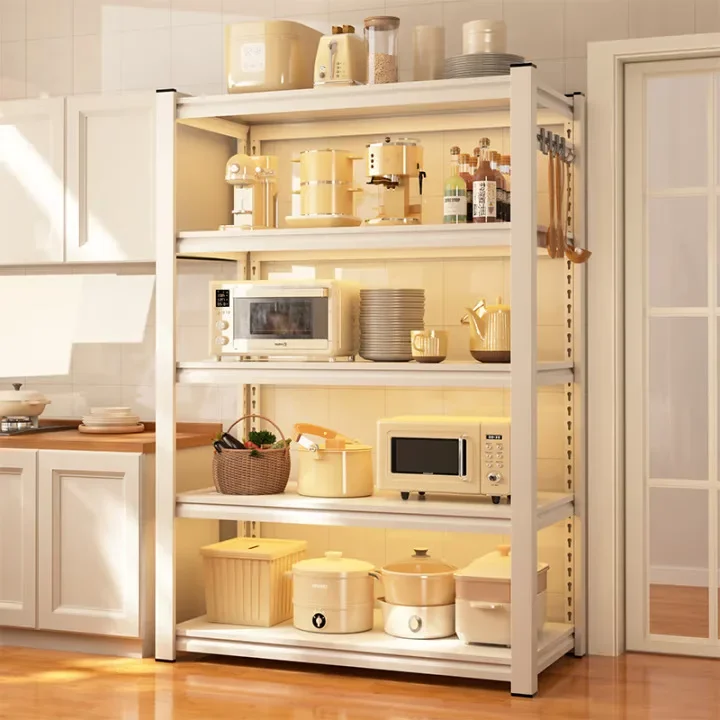 Household Shelf Multi-layer Balcony Storage Floor-standing Debris Supermarket Express Warehouse Storage Angle Steel Rack