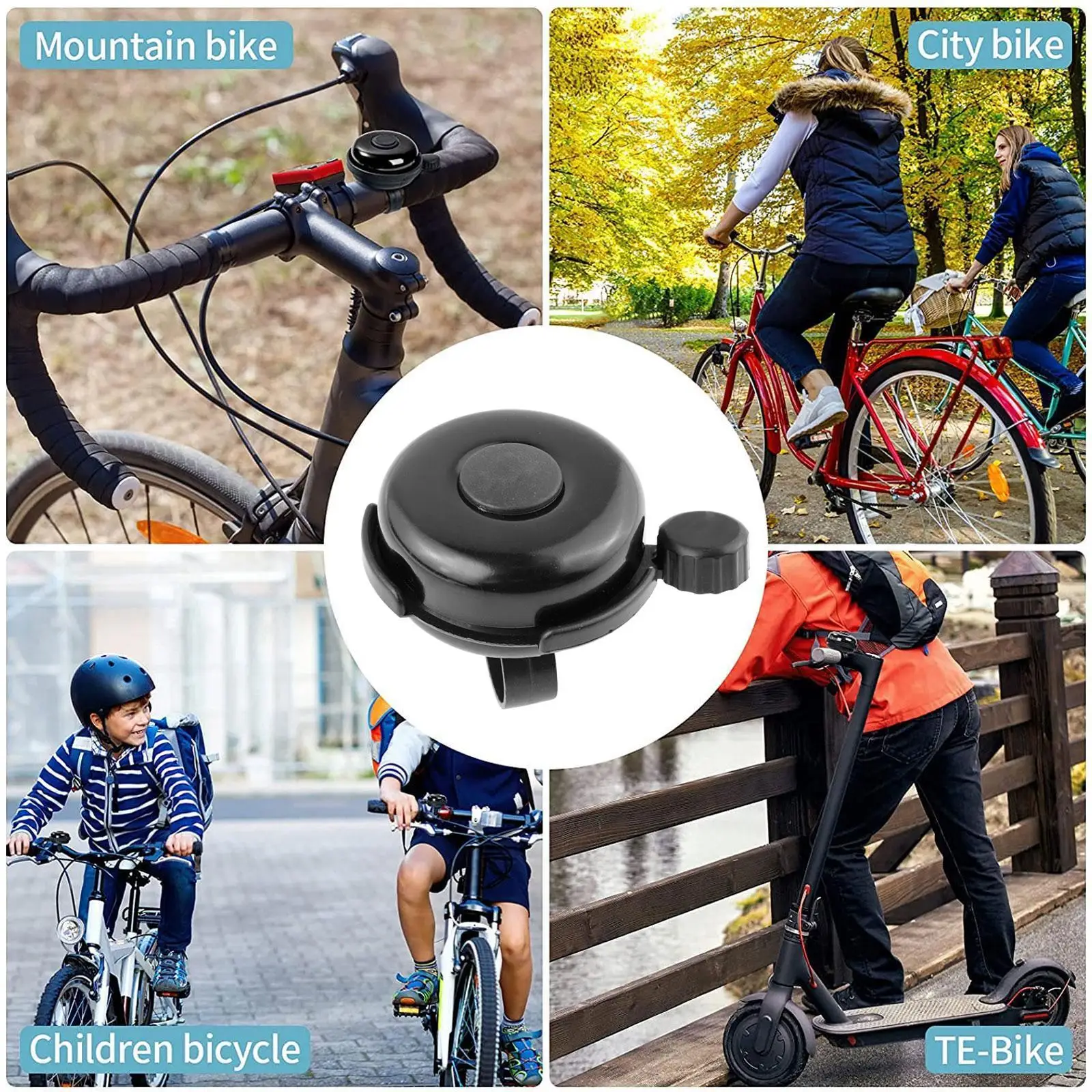 Bike Bell Alloy Mountain Road Bicycle Horn Sound Alarm For Safety Cycling Handlebar Metal 100db Call Decorative accessories tool