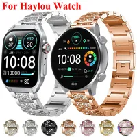 22mm Diamond Strap For Haylou Watch RS5 R8 S8 S6 Women Bracelet For Haylou Solar 5/Plus RT3/Watch 2Pro GST Lite/ RT2 RT3 Band