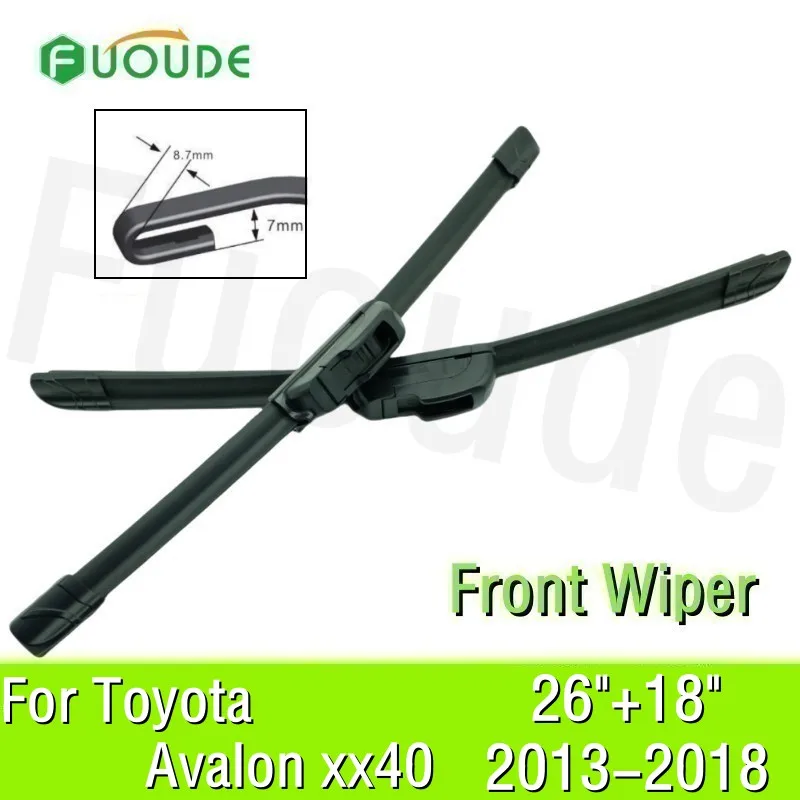 

Wiper Blade for Toyota Avalon xx40 26"+18" Car Windshield Windscreen Rubber 2013 2014 2015 2017 2018