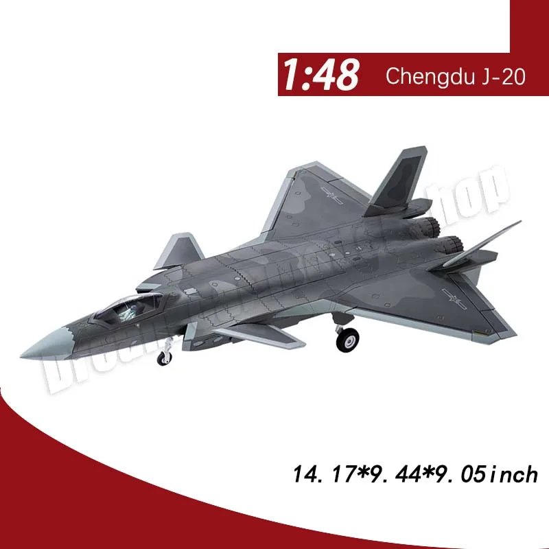 Original 1:48 Chengdu J-20 Stealth Fighter Alloy Model Toys Die-cast Model Aircraft Collection Children's Holiday Gift