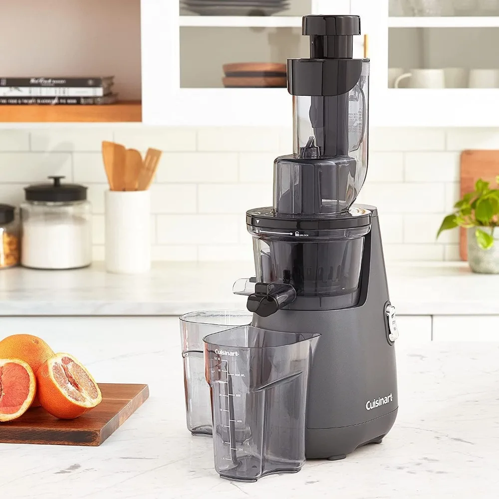 Easy Clean Lento Juicer Liquidificadores para Cozinha, Máquina Misturadora Preto e Cinza, Eletrodomésticos